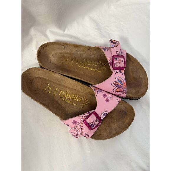 Birkenstock Papillio Pink Paisley Slip On Sandals Sz 37/6 GS - Picture 5 of 5